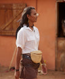 Raffia Double-Wrap Belt Bag